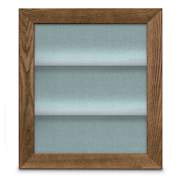 Outdoor Enclosed Combo Board, 42"x32", Black Frame/Black Porc & Black